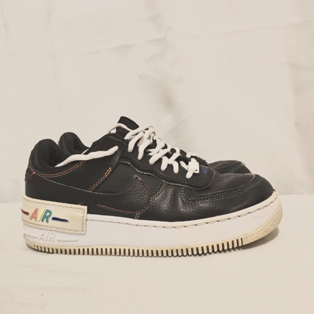 Black Nike Air Sneakers with Colorful Accents